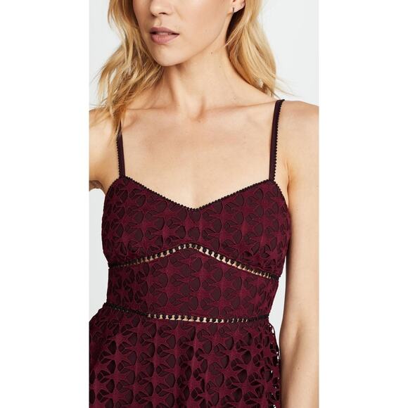 Club Monaco Becaw Lace Star Print Tiered Midi Dress - Picture 7 of 11